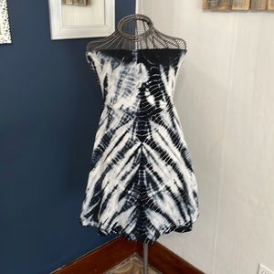 Express tie die mini dress